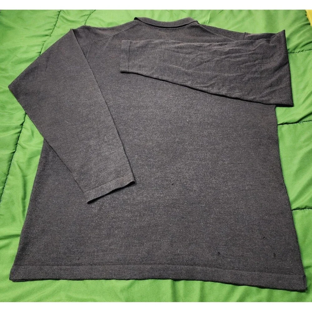 Banana Republic LS Extra Fine Italian Merino Wool Men's Sweater Brown Size XXL
